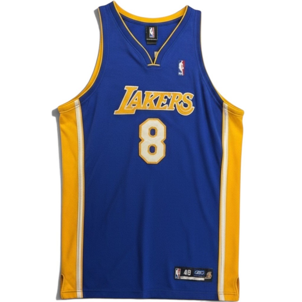 Vintage 2004 Reebok Authentic Kobe Bryant #8 Lakers Purple/Blue Jersey Size 48